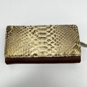 The Black Label Wallet Womens Genuine Python Leather Clutch Exotic Luxury Purse